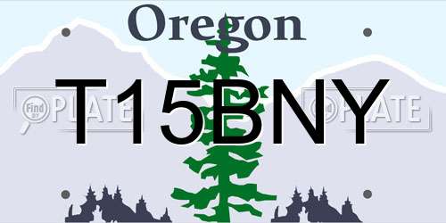 T15BNY Oregon License Plate