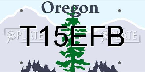 T15EFB Oregon License Plate