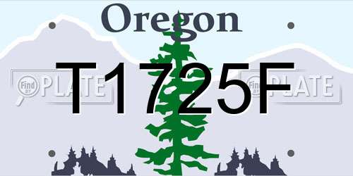 T1725F Oregon License Plate