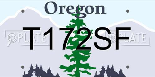 T172SF Oregon License Plate
