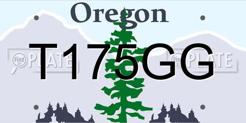 T175GG Oregon License Plate