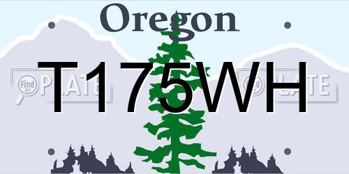 T175WH Oregon License Plate