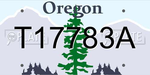 T17783A Oregon License Plate