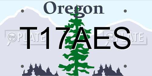 T17AES Oregon License Plate