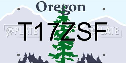 T17ZSF Oregon License Plate
