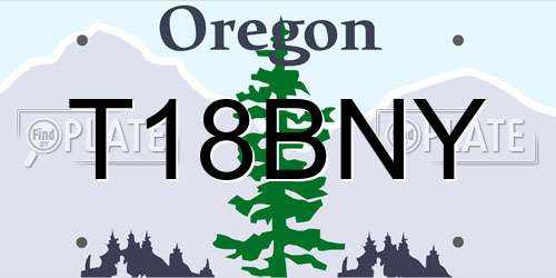 T18BNY Oregon License Plate