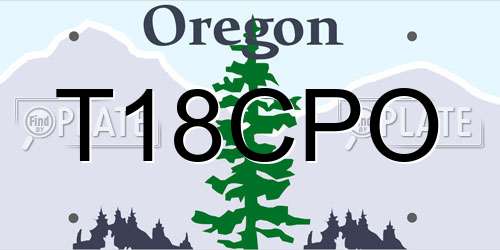 T18CPO Oregon License Plate