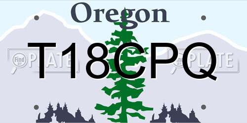 T18CPQ Oregon License Plate