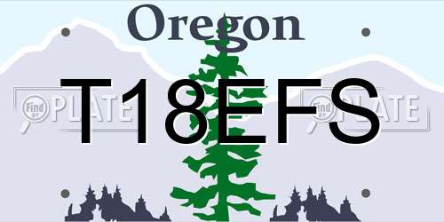 T18EFS Oregon License Plate