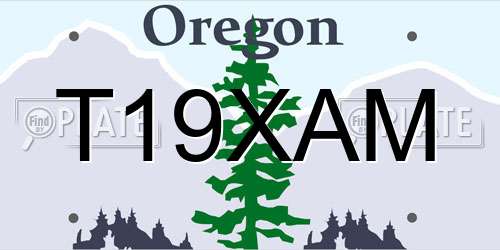 T19XAM Oregon License Plate