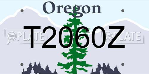T2060Z Oregon License Plate