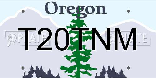 T20TNM Oregon License Plate