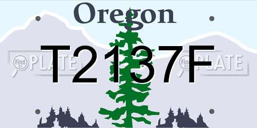 T2137F Oregon License Plate