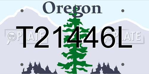 T21446L Oregon License Plate