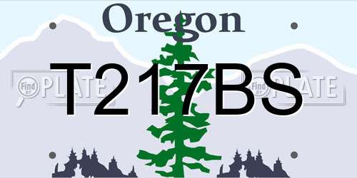 T217BS Oregon License Plate