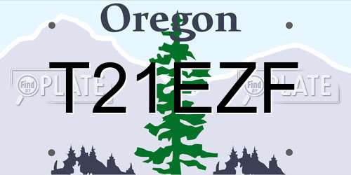 T21EZF Oregon License Plate