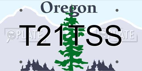 T21TSS Oregon License Plate