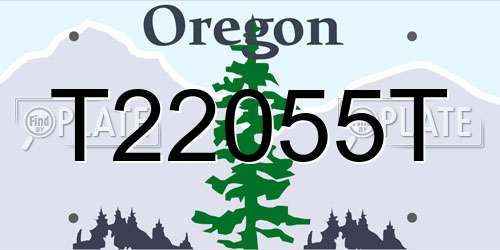 T22055T Oregon License Plate