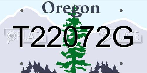 T22072G Oregon License Plate