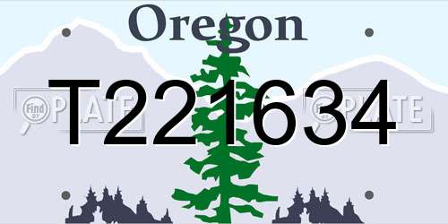 T221634 Oregon License Plate