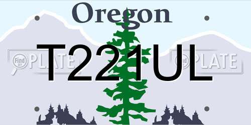 T221UL Oregon License Plate