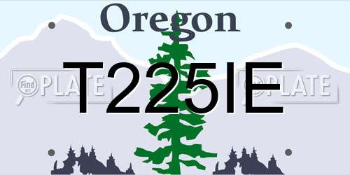 T225IE Oregon License Plate