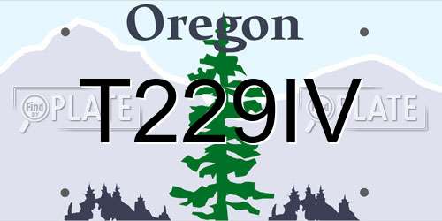 T229IV Oregon License Plate