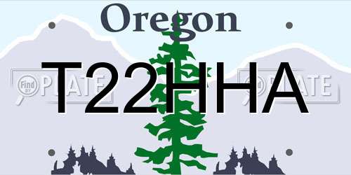 T22HHA Oregon License Plate