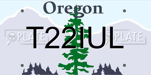 T22IUL Oregon License Plate