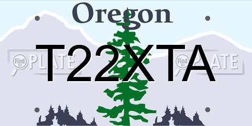 T22XTA Oregon License Plate