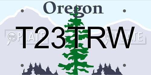 T23TRW Oregon License Plate