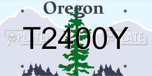 T2400Y Oregon License Plate
