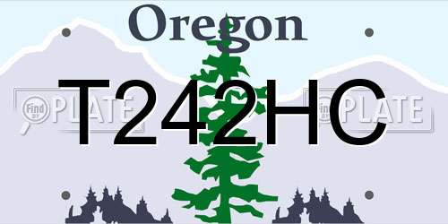 T242HC Oregon License Plate