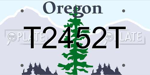 T2452T Oregon License Plate
