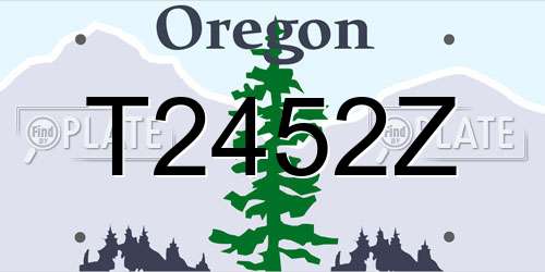 T2452Z Oregon License Plate