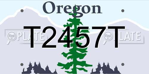 T2457T Oregon License Plate