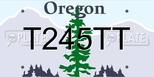 T245TT Oregon License Plate