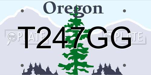 T247GG Oregon License Plate