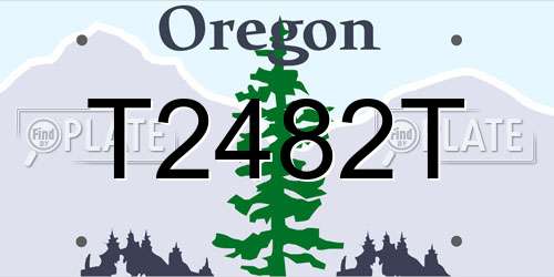 T2482T Oregon License Plate