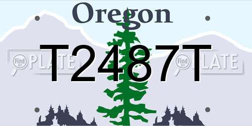 T2487T Oregon License Plate