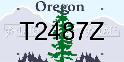 T2487Z Oregon License Plate
