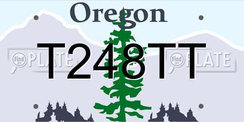 T248TT Oregon License Plate