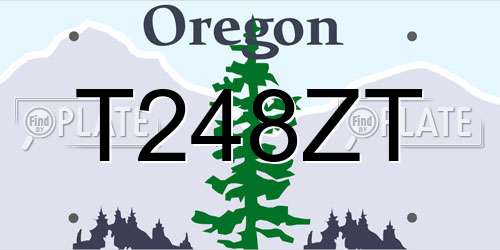 T248ZT Oregon License Plate