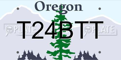T24BTT Oregon License Plate