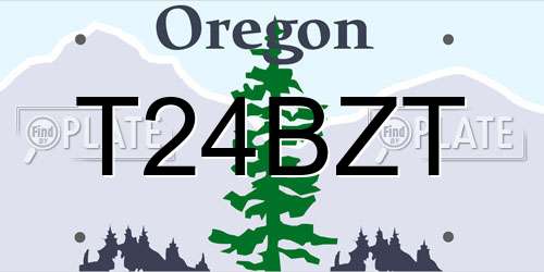 T24BZT Oregon License Plate