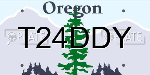T24DDY Oregon License Plate