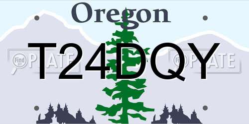 T24DQY Oregon License Plate