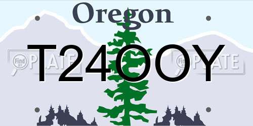 T24OOY Oregon License Plate