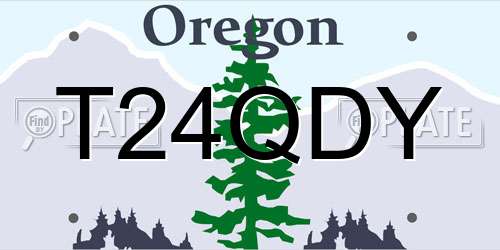 T24QDY Oregon License Plate