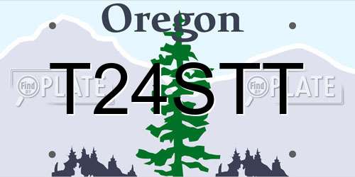 T24STT Oregon License Plate